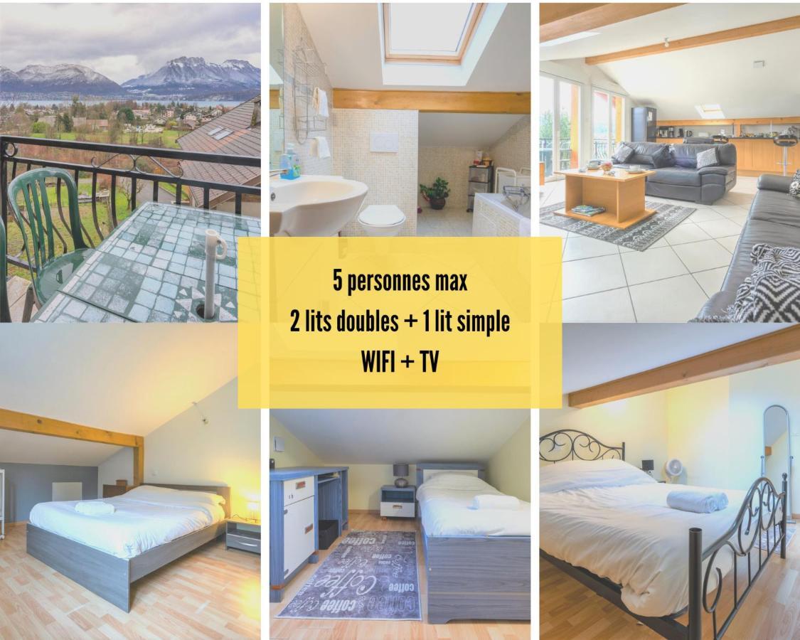 Cabana & Panorama Lac Annecy -Parking & Terrasse Sévrier Zewnętrze zdjęcie